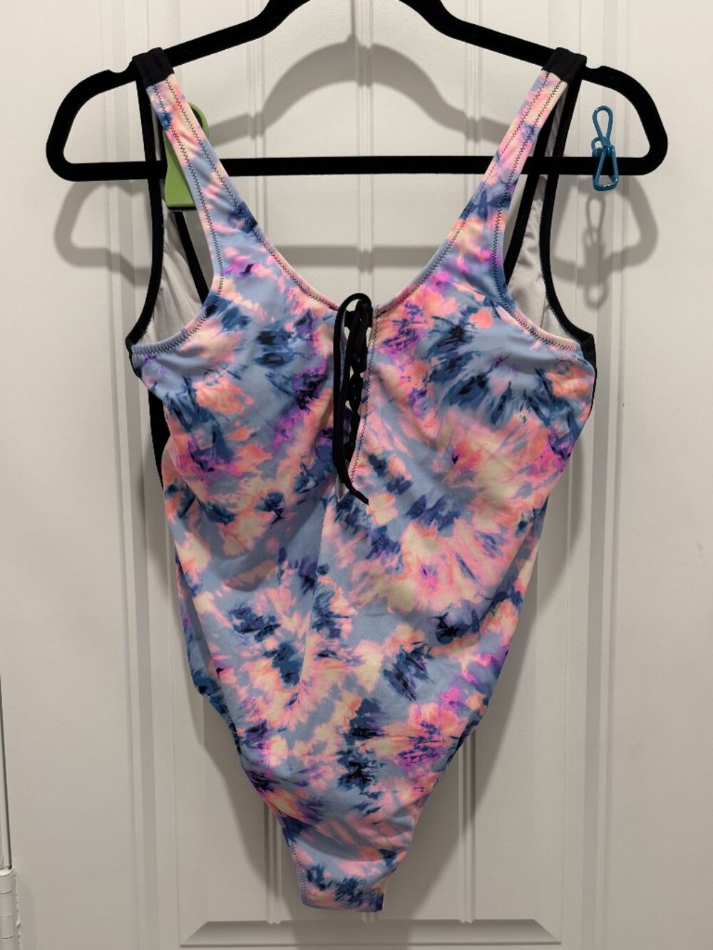 PINK Victoria’s Secret Pastel Tie Dye Lace-Up One Piece Swimsuit Medium M